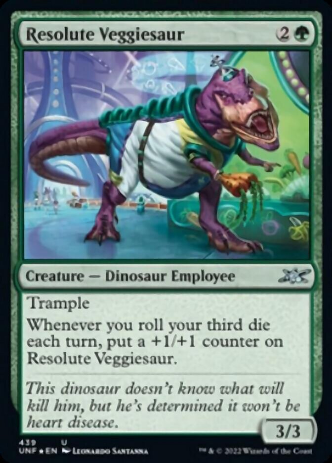 Resolute Veggiesaur (Galaxy Foil) [Unfinity] | Anubis Games and Hobby