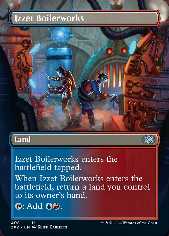 Izzet Boilerworks (Borderless Alternate Art) [Double Masters 2022] | Anubis Games and Hobby