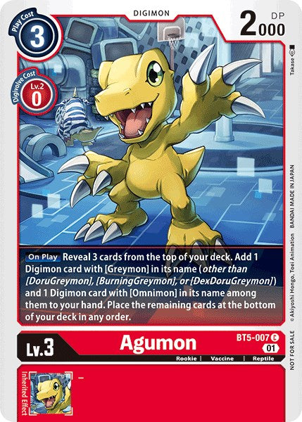 Agumon [BT5-007] (Tamer Party Vol. 4 Promo) [Battle of Omni] | Anubis Games and Hobby