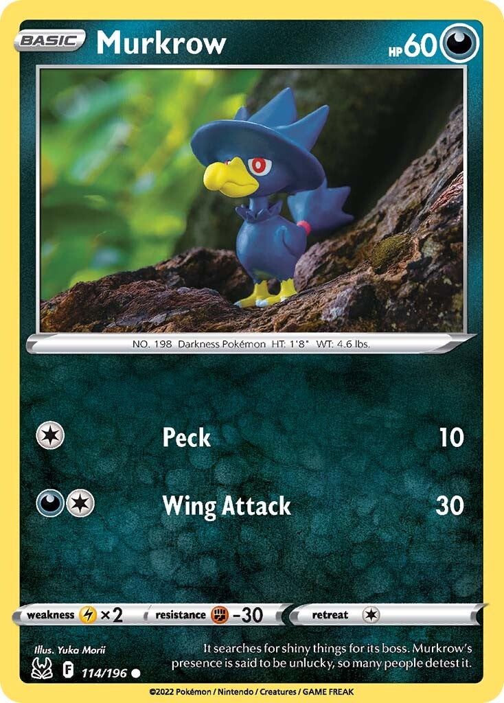 Murkrow (114/196) [Sword & Shield: Lost Origin] | Anubis Games and Hobby