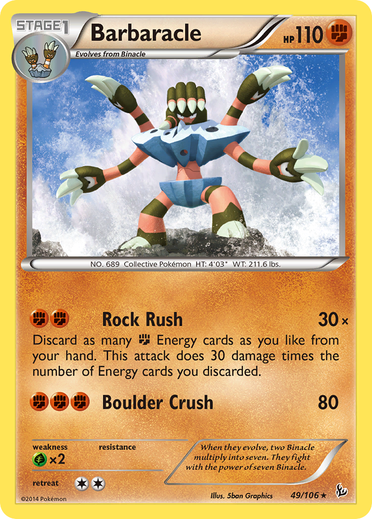 Barbaracle (49/106) [XY: Flashfire] | Anubis Games and Hobby