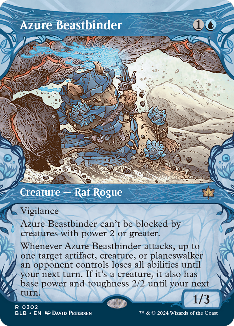 Azure Beastbinder (Showcase) [Bloomburrow] | Anubis Games and Hobby