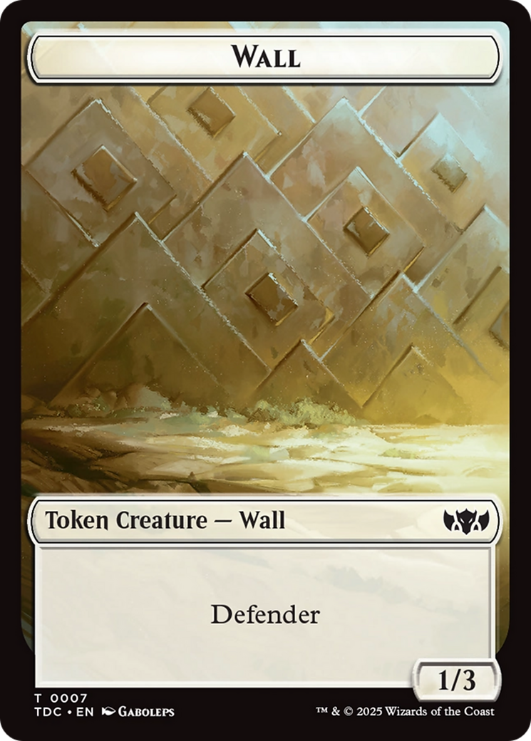 Insect (0023) // Wall Double-Sided Token [Tarkir: Dragonstorm Commander Tokens] | Anubis Games and Hobby