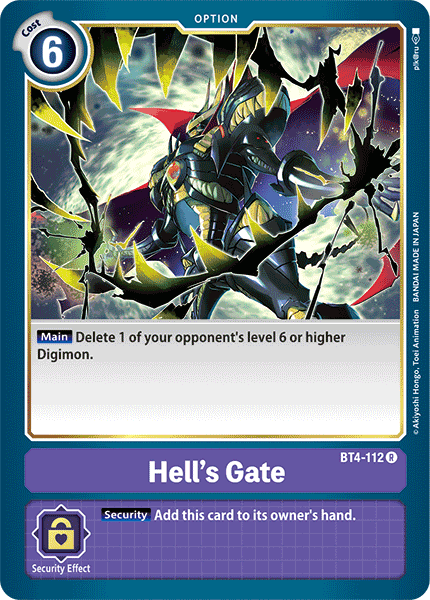 Hell's Gate [BT4-112] [Great Legend] | Anubis Games and Hobby