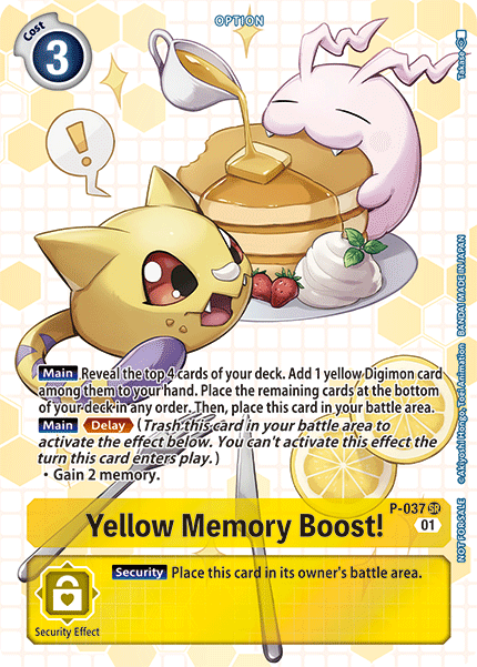 Yellow Memory Boost! [P-037] (Box Promotion Pack - Next Adventure) [Promotional Cards] | Anubis Games and Hobby