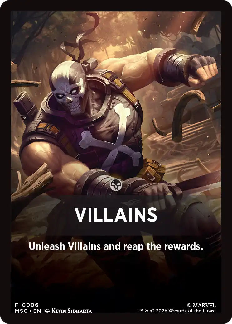 Villains Theme Card [Marvel Super Heroes Commander] | Anubis Games and Hobby