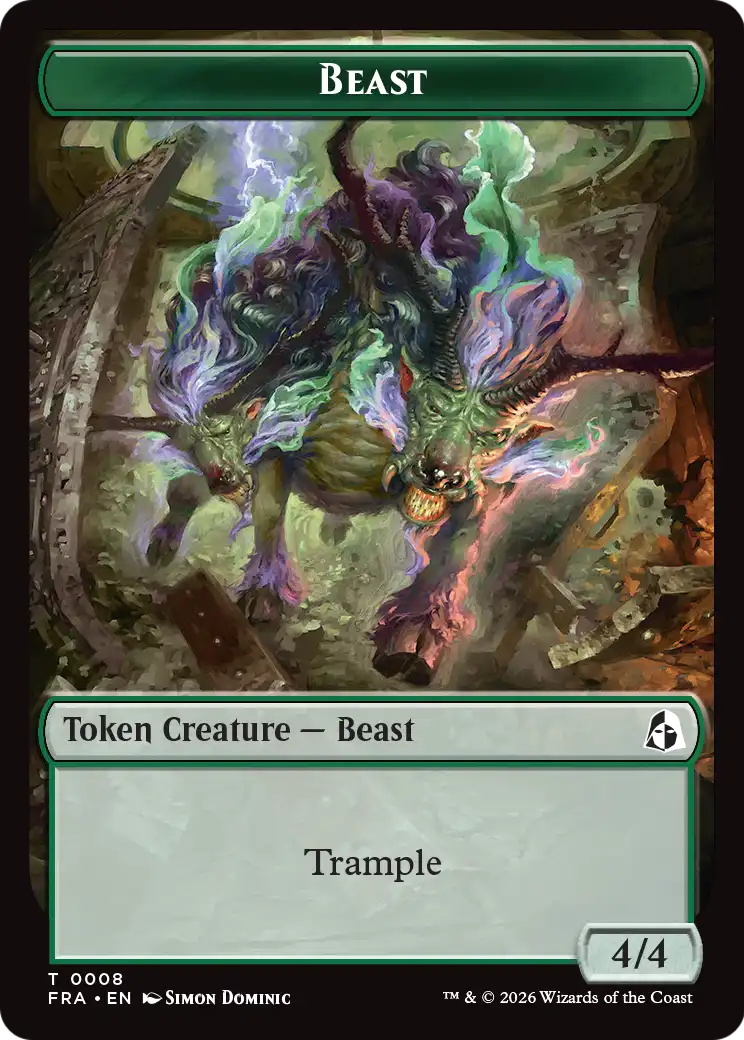 Forest Tentacle // Beast Double-Sided Token [Reality Fracture Tokens] | Anubis Games and Hobby