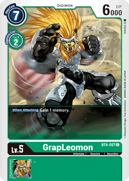 GrapLeomon [BT4-057] [Great Legend] | Anubis Games and Hobby