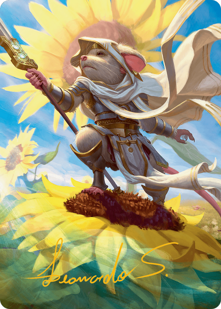 Elspeth, Sun's Champion Art Card (Gold-Stamped Signature) [Bloomburrow Art Series] | Anubis Games and Hobby