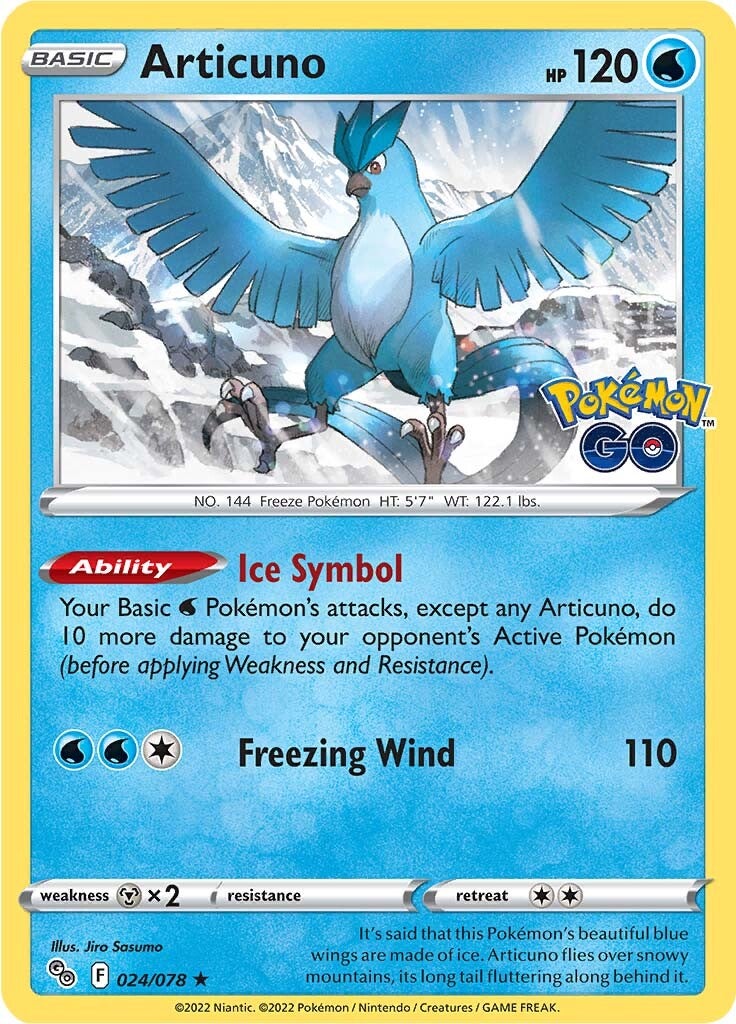 Articuno (024/078) [Pokémon GO] | Anubis Games and Hobby