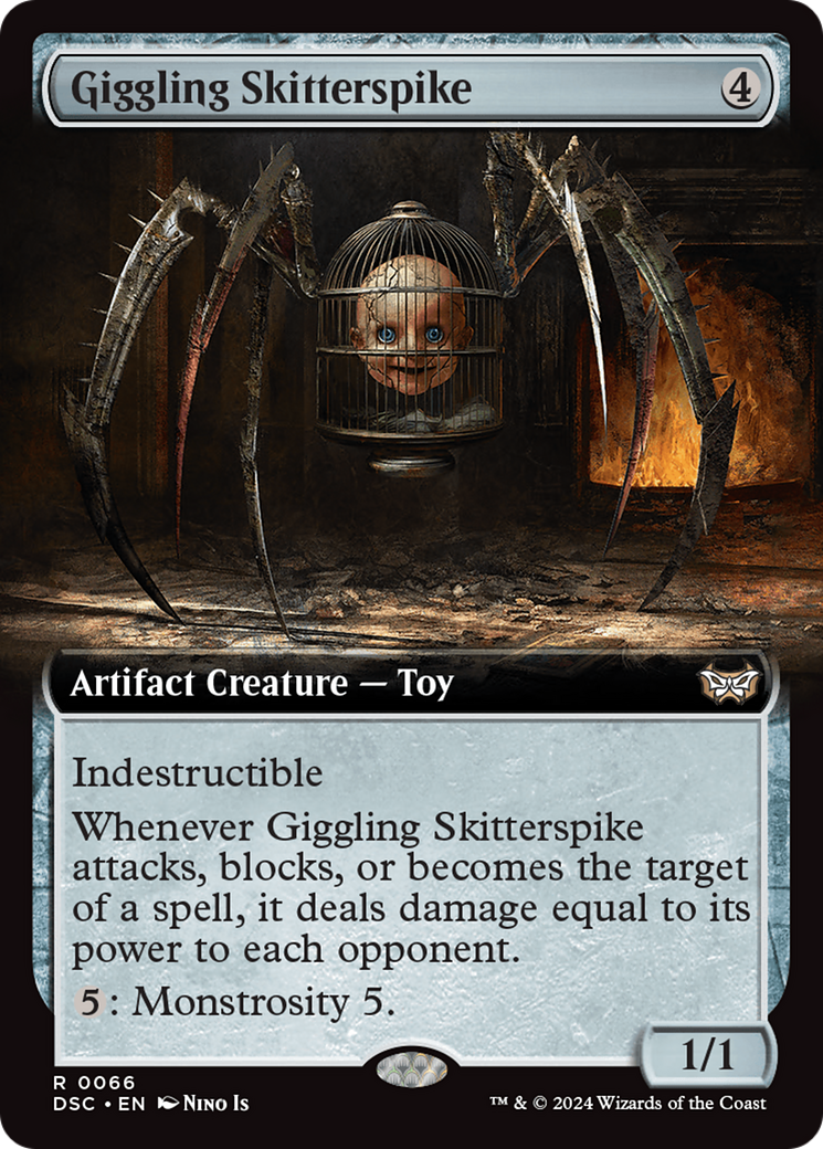 Giggling Skitterspike (Extended Art) [Duskmourn: House of Horror Commander] | Anubis Games and Hobby