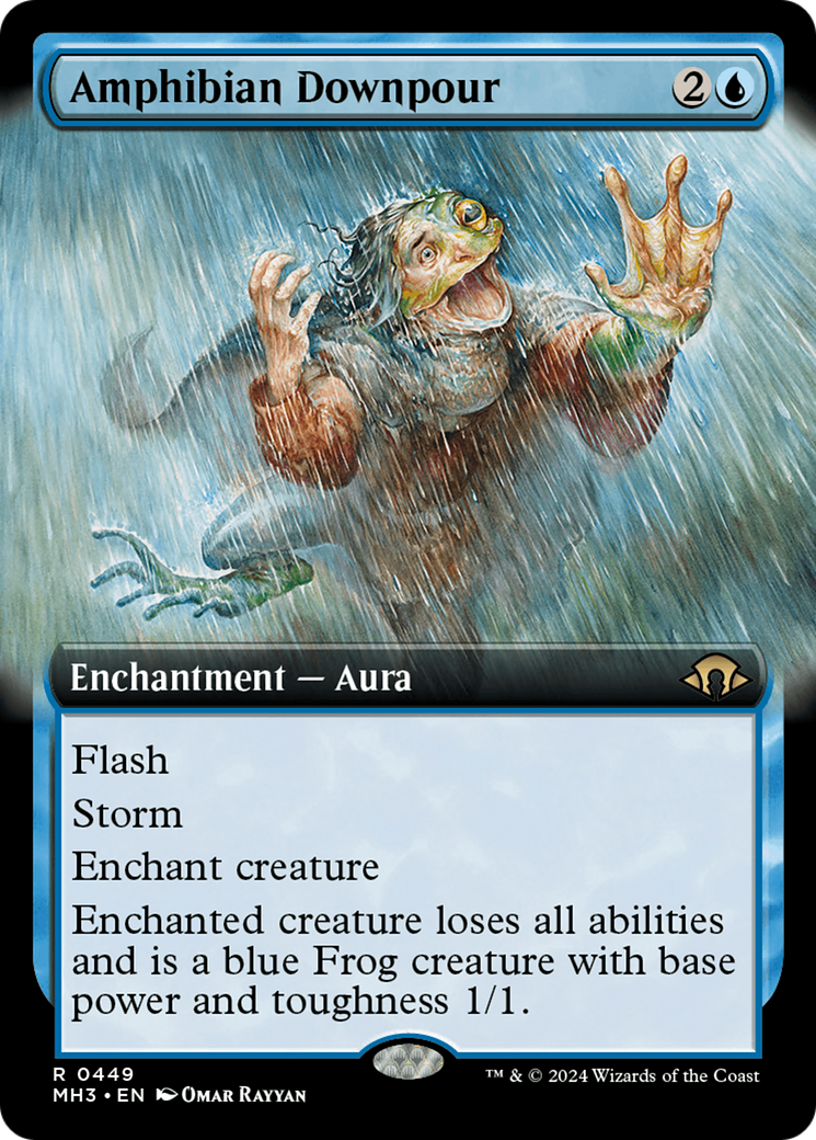 Amphibian Downpour (Extended Art) [Modern Horizons 3] | Anubis Games and Hobby