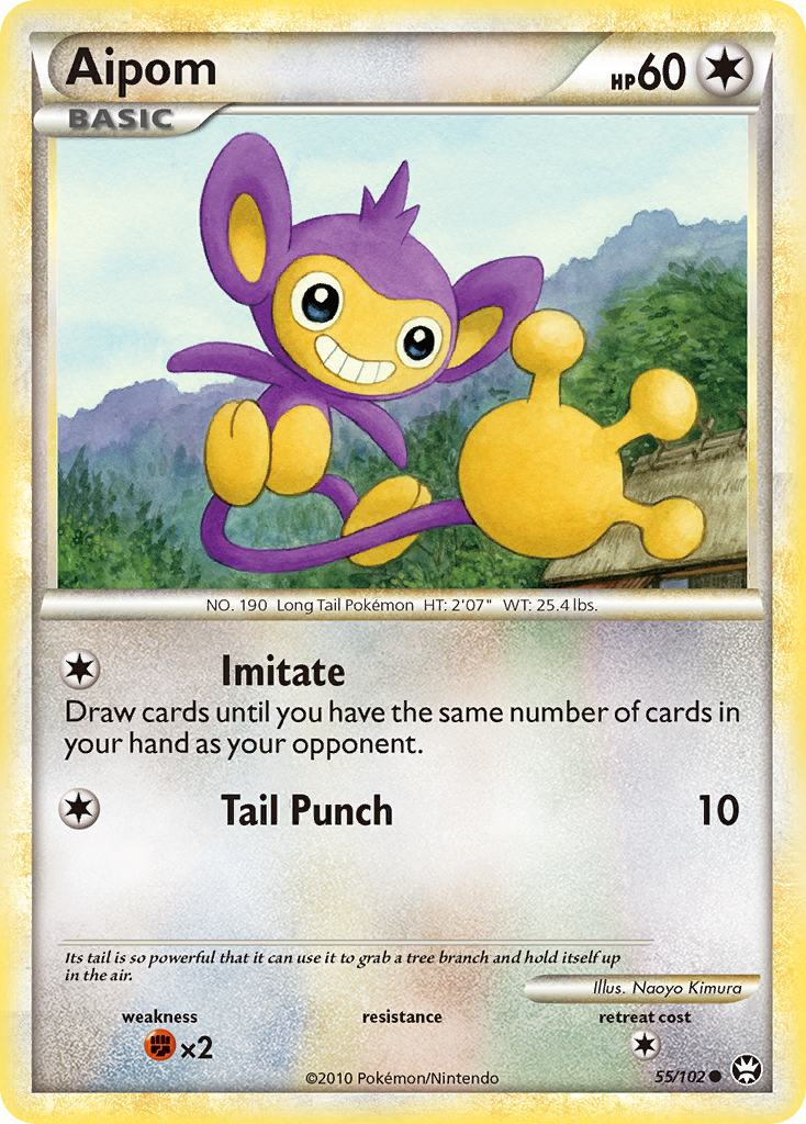Aipom (55/102) [HeartGold & SoulSilver: Triumphant] | Anubis Games and Hobby