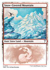 Snow-Covered Mountain (White Border) [Mystery Booster 2] | Anubis Games and Hobby