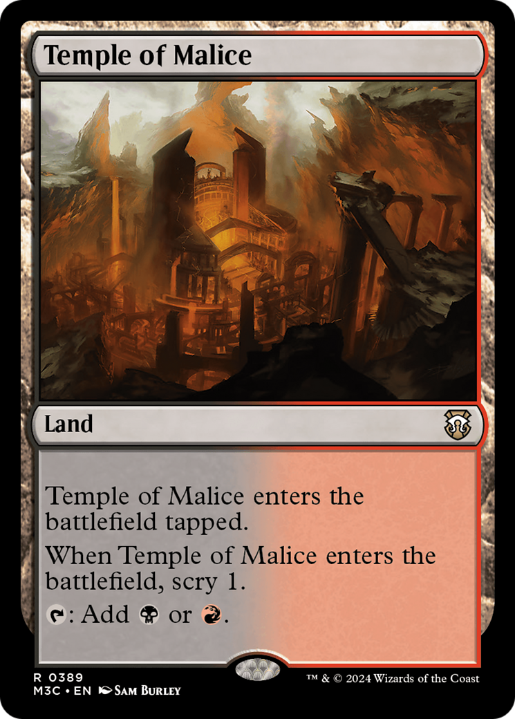 Temple of Malice (Ripple Foil) [Modern Horizons 3 Commander] | Anubis Games and Hobby