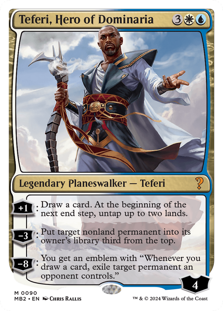 Teferi, Hero of Dominaria (White Border) [Mystery Booster 2] | Anubis Games and Hobby