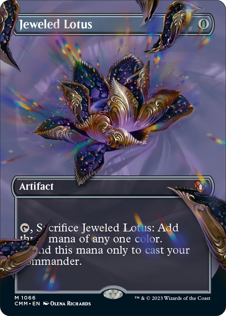 Jeweled Lotus (Borderless Textured Foil Frame Break) [Commander Masters] | Anubis Games and Hobby