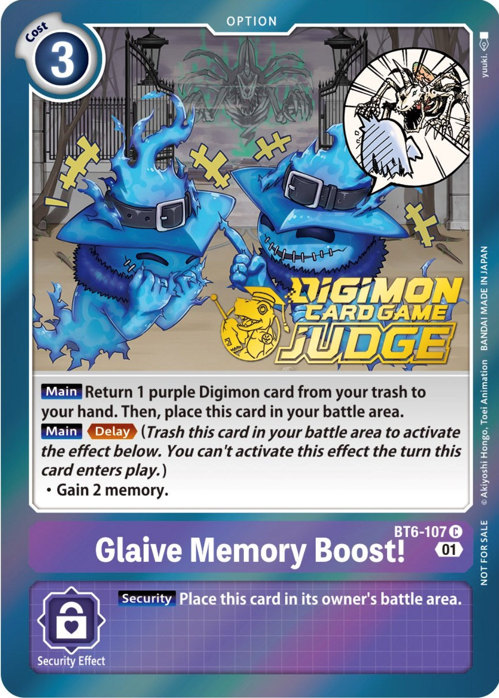 Glaive Memory Boost! [BT6-107] (Judge Pack 3) [Double Diamond Promos] | Anubis Games and Hobby