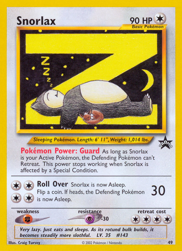 Snorlax (49) [Wizards of the Coast: Black Star Promos] | Anubis Games and Hobby