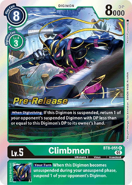 Climbmon [BT8-055] [New Awakening Pre-Release Cards] | Anubis Games and Hobby