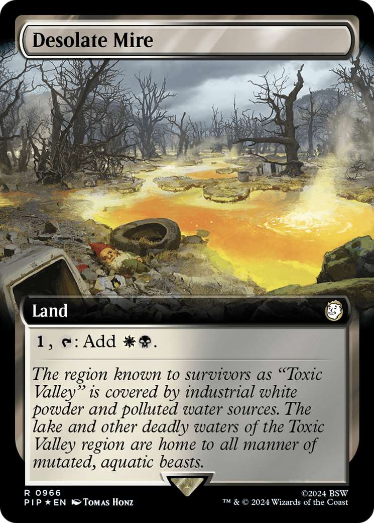 Desolate Mire (Extended Art) (Surge Foil) [Fallout] | Anubis Games and Hobby