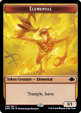 Goblin // Elemental Double-Sided Token [Dominaria Remastered Tokens] | Anubis Games and Hobby