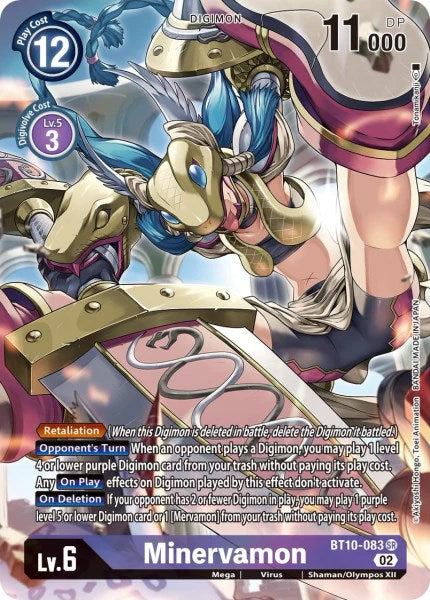 Minervamon [BT10-083] (Alternate Art) [Xros Encounter] | Anubis Games and Hobby