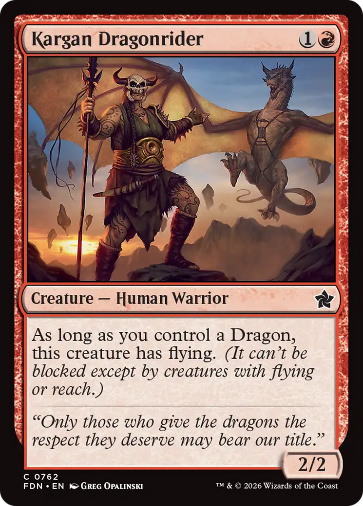 Kargan Dragonrider (0762) [Foundations] | Anubis Games and Hobby