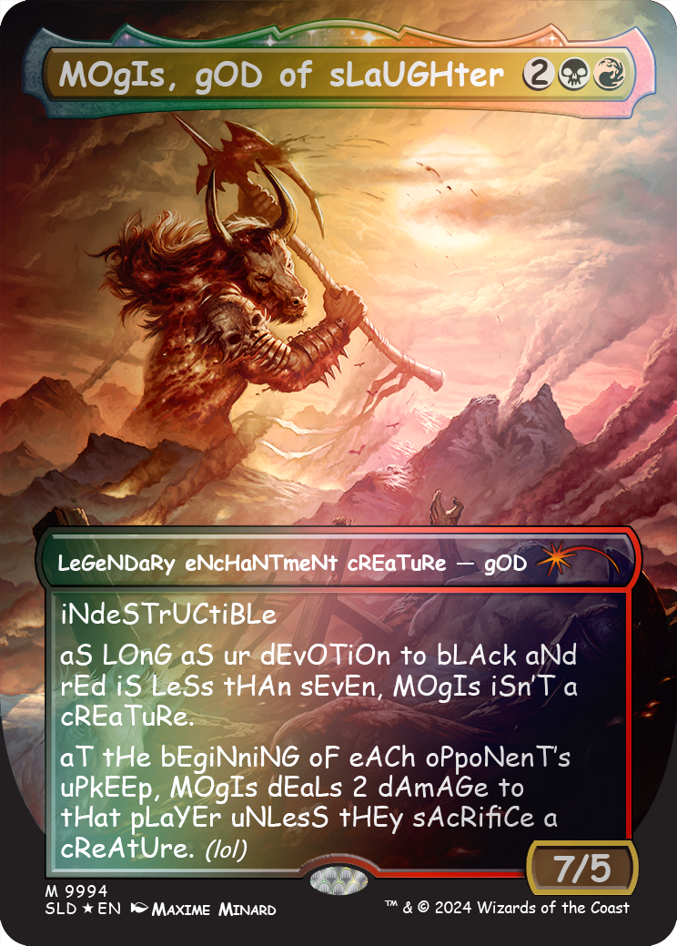 MOgIs, gOD of sLaUGHter (9994) (Rainbow Foil) [Secret Lair Drop Series] | Anubis Games and Hobby