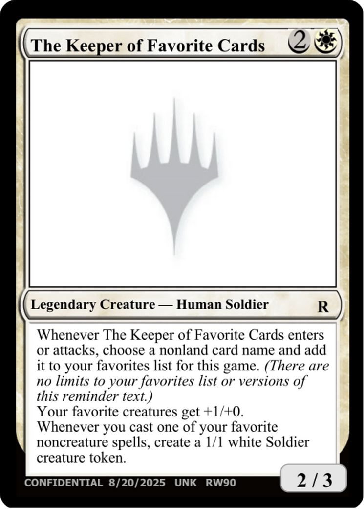 The Keeper of Favorite Cards (8/20/2025) [Unknown Event] | Anubis Games and Hobby
