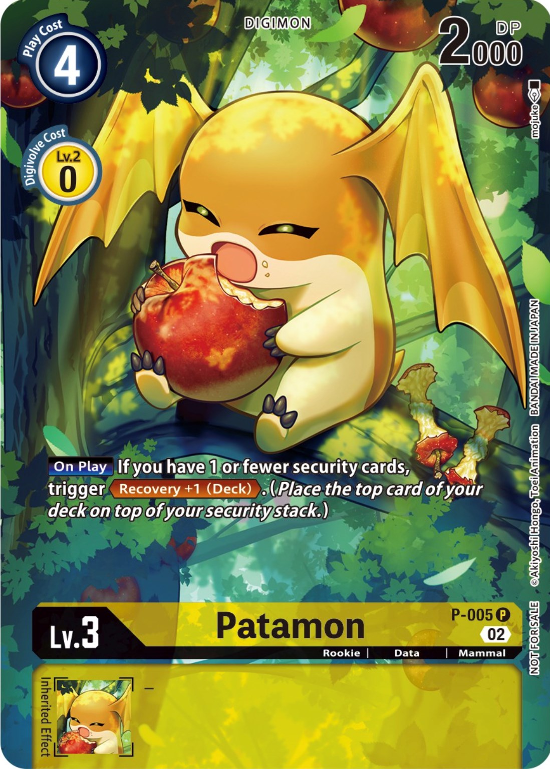 Patamon [P-005] (Digimon Illustration Competition Promotion Pack) [Promotional Cards] | Anubis Games and Hobby