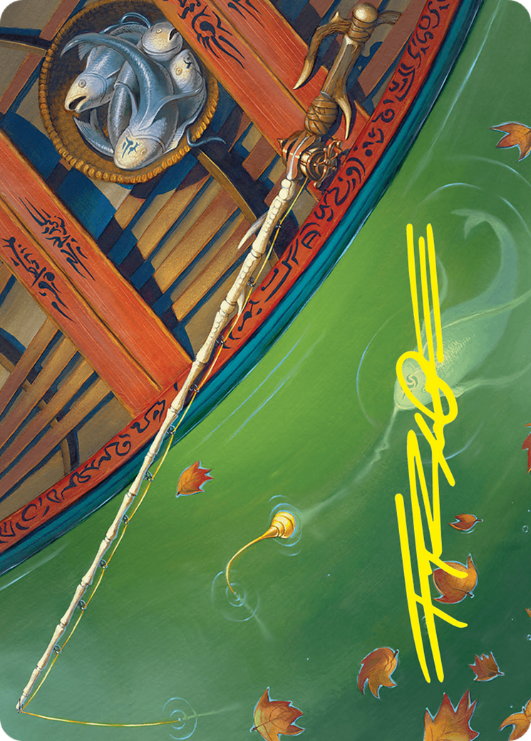 Fishing Pole Art Card (18/54) (Gold-Stamped Signature) [Foundations Art Series] | Anubis Games and Hobby