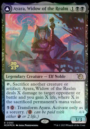 Ayara, Widow of the Realm // Ayara, Furnace Queen [March of the Machine Prerelease Promos] | Anubis Games and Hobby