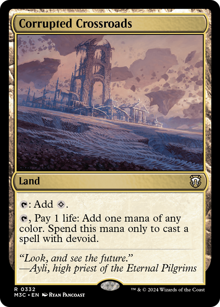 Corrupted Crossroads (Ripple Foil) [Modern Horizons 3 Commander] | Anubis Games and Hobby