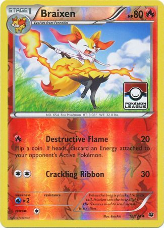 Braixen (12/124) (League Promo) [XY: Fates Collide] | Anubis Games and Hobby