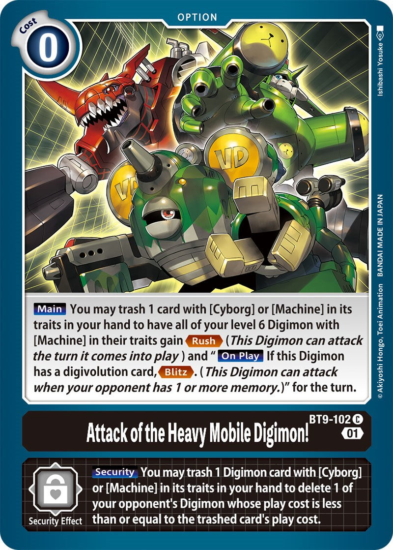 Attack of the Heavy Mobile Digimon! [BT9-102] [X Record] | Anubis Games and Hobby