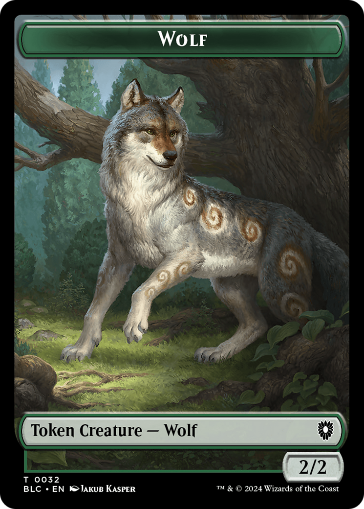 Goat // Wolf (032) Double-Sided Token [Bloomburrow Commander Tokens] | Anubis Games and Hobby