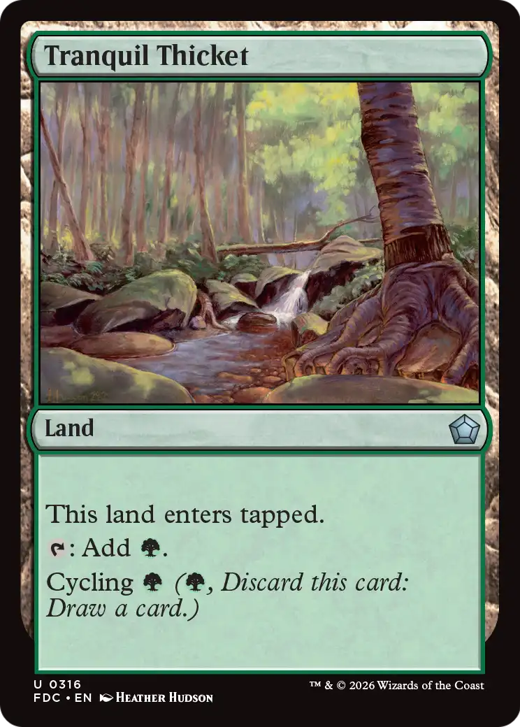 Tranquil Thicket [Foundations Commander] | Anubis Games and Hobby