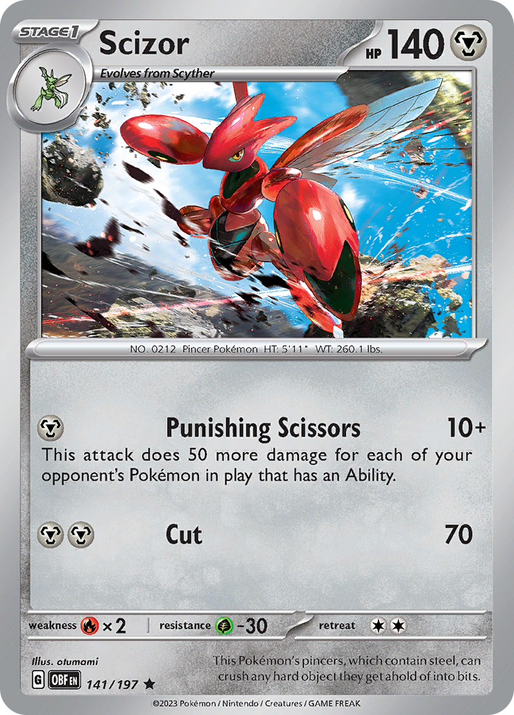 Scizor (141/197) [Scarlet & Violet: Obsidian Flames] | Anubis Games and Hobby