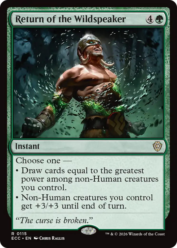 Return of the Wildspeaker [Lorwyn Eclipsed Commander] | Anubis Games and Hobby