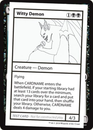 Witty Demon (2021 Edition) [Mystery Booster Playtest Cards] | Anubis Games and Hobby