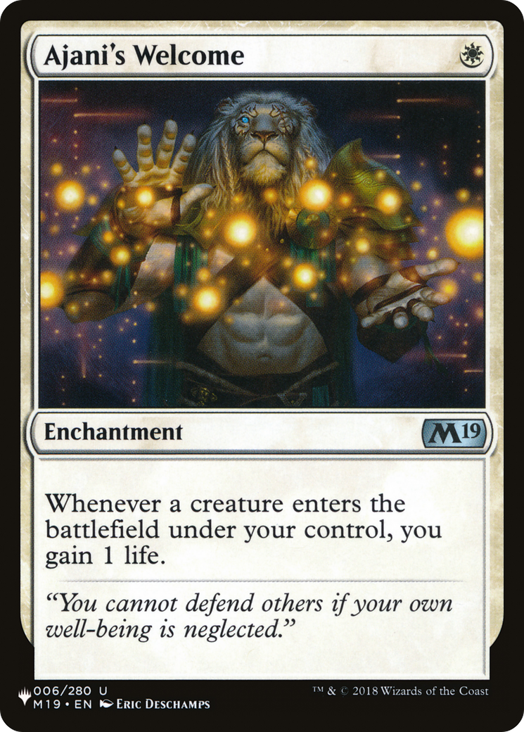 Ajani's Welcome [The List Reprints] | Anubis Games and Hobby