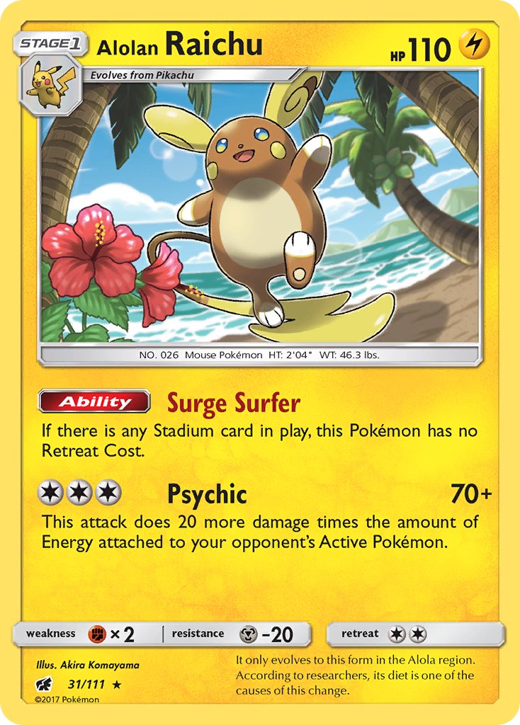 Alolan Raichu (31/111) (Theme Deck Exclusive) [Sun & Moon: Crimson Invasion] | Anubis Games and Hobby