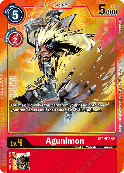 Agunimon [BT4-011] (Alternate Art) [Great Legend] | Anubis Games and Hobby