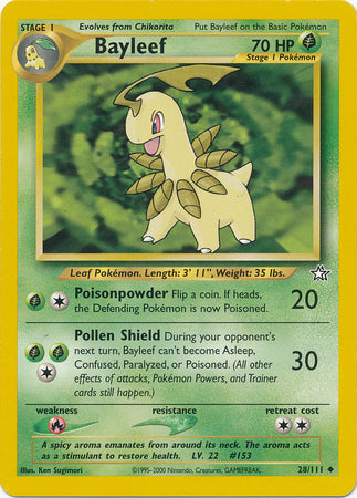 Bayleef (28/111) [Neo Genesis Unlimited] | Anubis Games and Hobby