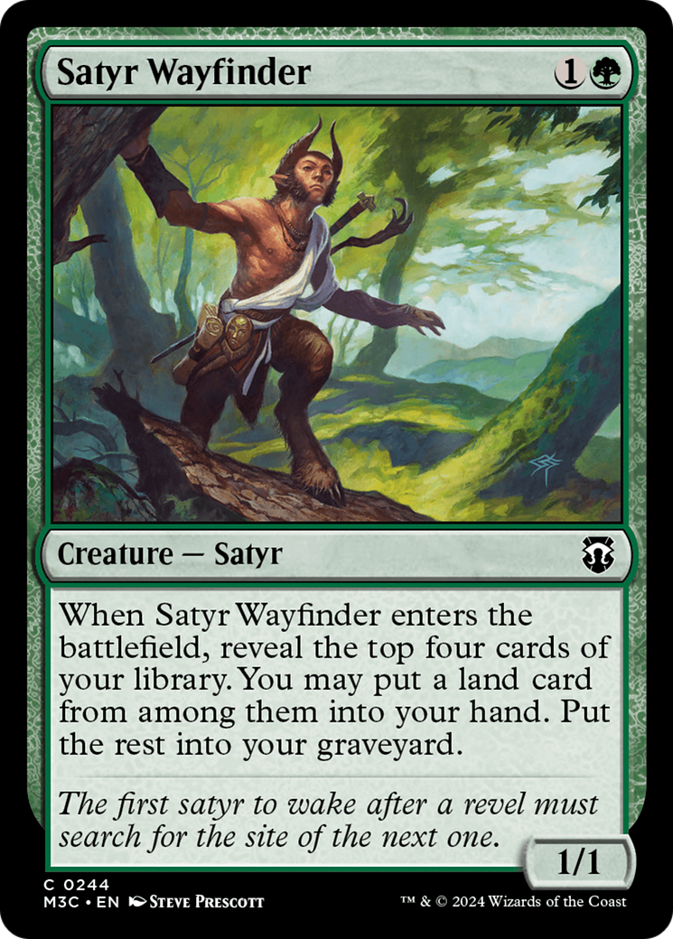 Satyr Wayfinder (Ripple Foil) [Modern Horizons 3 Commander] | Anubis Games and Hobby