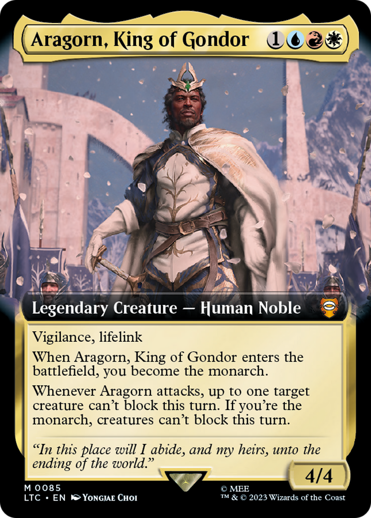 Aragorn, King of Gondor (Extended Art) [The Lord of the Rings: Tales of Middle-Earth Commander] | Anubis Games and Hobby