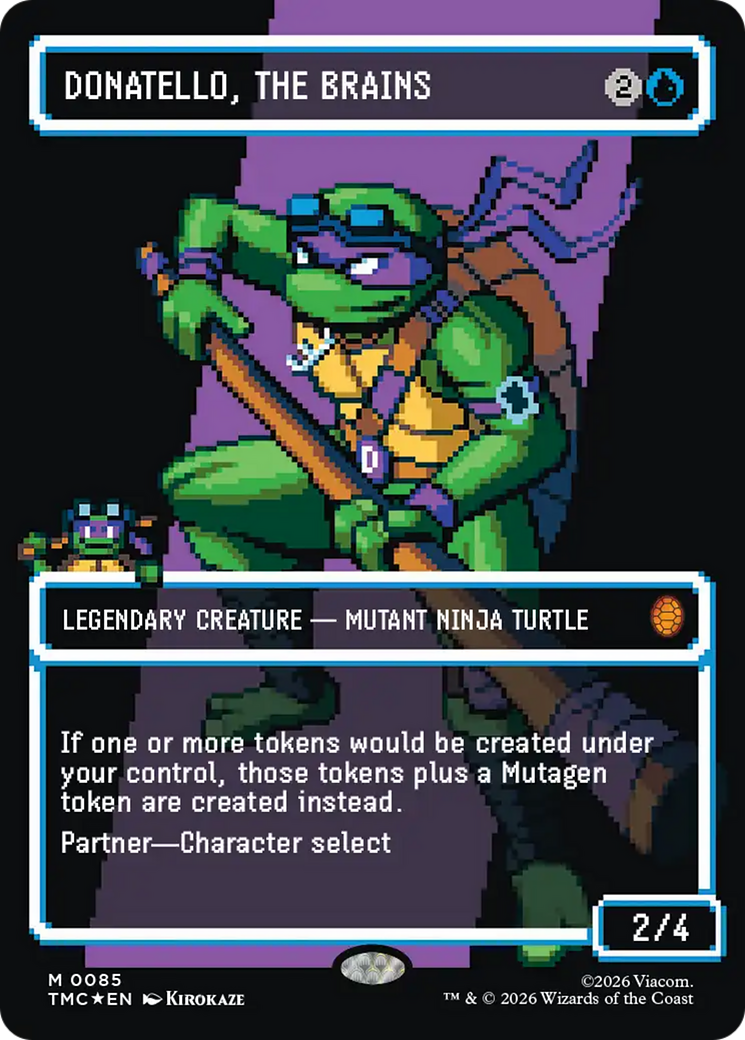 Donatello, the Brains (0085) (Borderless) (Surge Foil) [Teenage Mutant Ninja Turtles Commander] | Anubis Games and Hobby