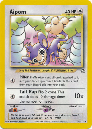 Aipom (26/111) [Neo Genesis Unlimited] | Anubis Games and Hobby