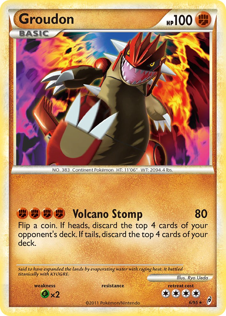 Groudon (6/95) (Theme Deck Exclusive) [HeartGold & SoulSilver: Call of Legends] | Anubis Games and Hobby